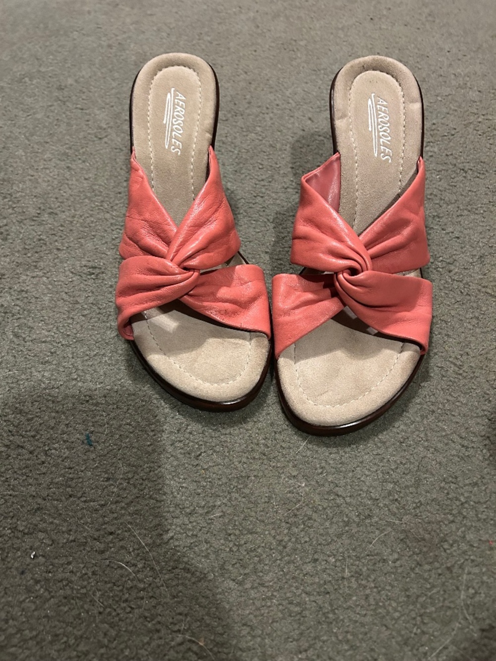 Aerosoles Leather Heel Sandals